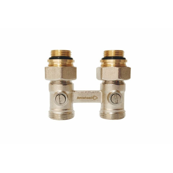 Фитинг двойной со встроенным шаровым краном Arrowhead Elemen (с комплектом адаптеров 1/2"*3/4") (216032) Фитинг двойной со встроенным шаровым краном Arrowhead Elemen (с комплектом адаптеров 1/2"*3/4") (216032)