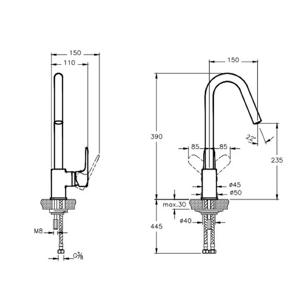 Смеситель для кухни Vitra Root Round хром (A42742EXP) Смеситель для кухни Vitra Root Round хром (A42742EXP)