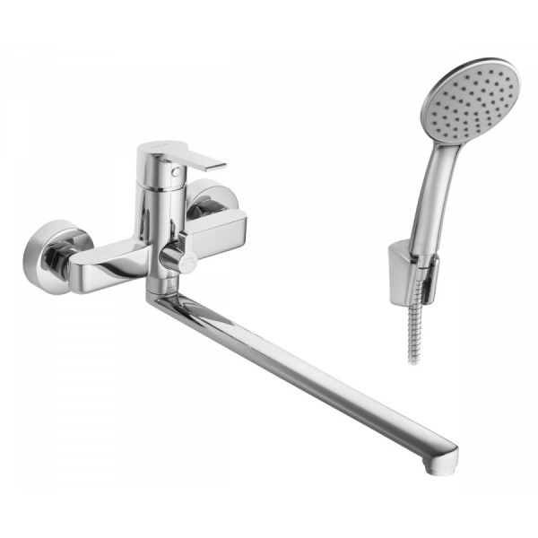 Смеситель для ванны и душа Santek Найра хром с душевым гарнитуром (WH5A12001C001) Смеситель для ванны и душа Santek Найра хром с душевым гарнитуром (WH5A12001C001)