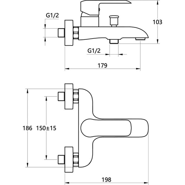 Смеситель для ванны и душа Melodia della vita Heavy Metal хром (MDV35640) Смеситель для ванны и душа Melodia della vita Heavy Metal хром (MDV35640)