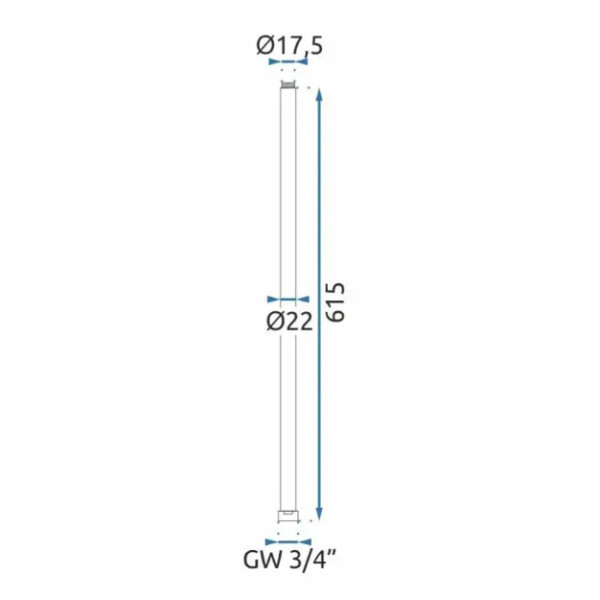 Удлинитель душевой стойки Rea 60 см Gold (Tom, Soul, Aldi, Bliss, Santos, Roger, Lungo с термостатом, Luis, Vigo) (REA-K6651)