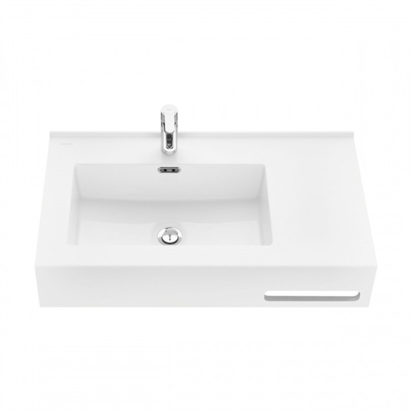 Раковина подвесная Aquaton Квадро Про 80x45x16,5 L белый (1.A734.4.31Q.A01.L)