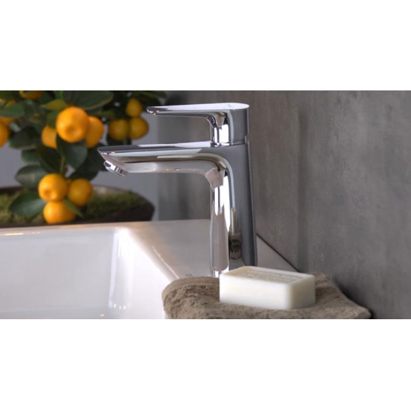 Смеситель для раковины Hansgrohe Talis E черный, с донным клапаном (71710670)