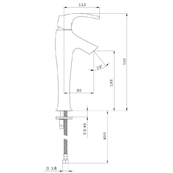 Смеситель для раковины Jacob Delafon Simbol (E19774-CP)