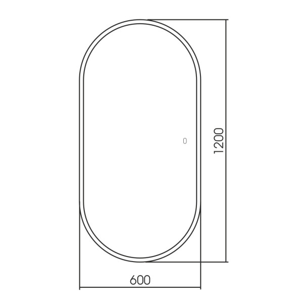 Зеркало Abber Kontur 60x120 с подсветкой, сенсорный выключатель, диммер (AG6303SL-1.2)