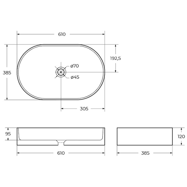 Раковина накладная BelBagno 38,5x61 белая (BB1479) Раковина накладная BelBagno 38,5x61 белая (BB1479)