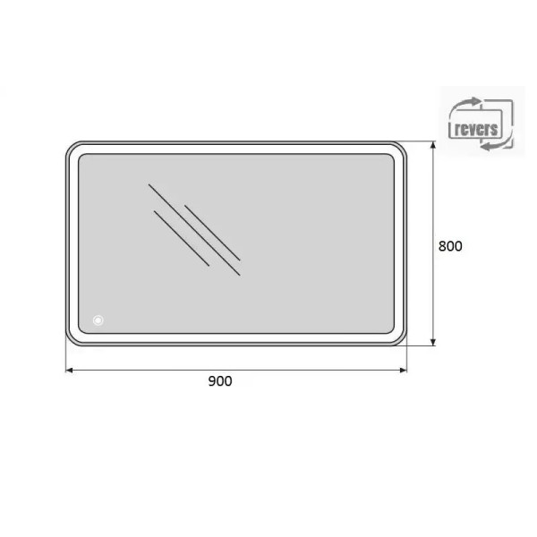 Зеркало с подсветкой BelBagno SPC-MAR 90x80 (SPC-MAR-900-800-LED-TCH)