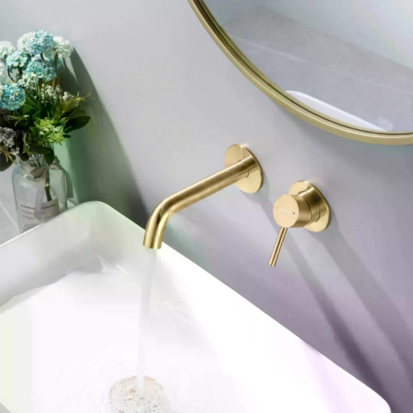 Смеситель для раковины Rea Owen золото матовое (REA-B5334) Смеситель для раковины Rea Owen золото матовое (REA-B5334)