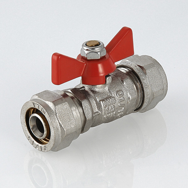 Кран 16х16 шаровый обжим Valtec (красная бабочка) VT.343.N.1616 Кран 16х16 шаровый обжим Valtec (красная бабочка) VT.343.N.1616