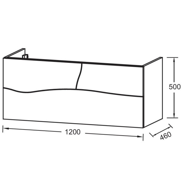 Тумба подвесная Jacob Delafon Sherwood 120 дуб состаренный (EB1834RU-P13)