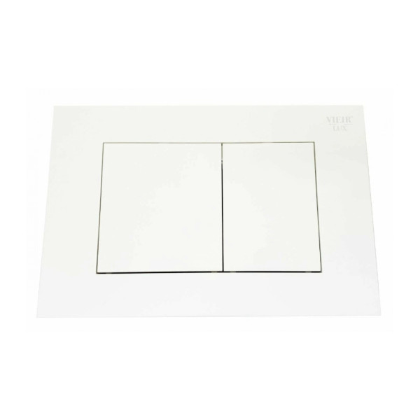 Клавиша смывная Vieir двойной смыв, белая матовая, пластик (VRQ74-3F)