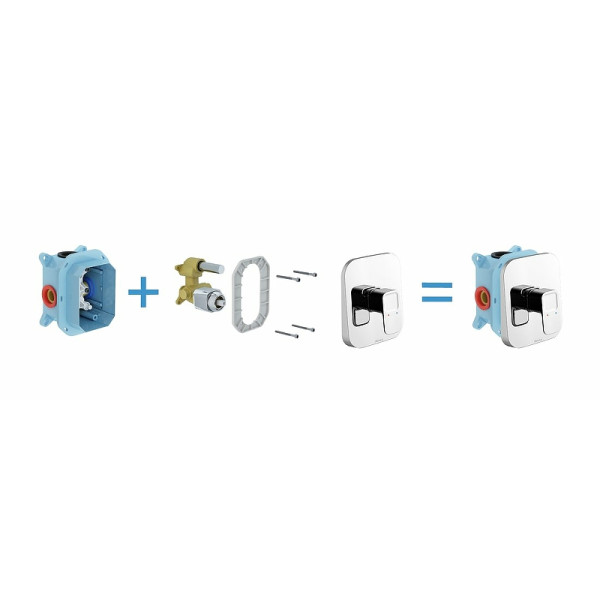 Смеситель для душа Ravak 10° TD 066.00 для R-box внешняя часть хром (X070071)