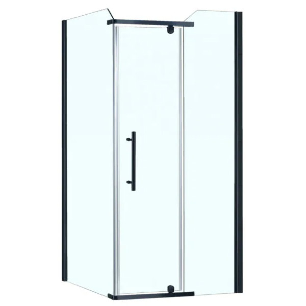 Душевое ограждение Azario Edmontion 90х90х200 стекло прозрачное профиль черный (AZ-NNC1231 90 BLACK)