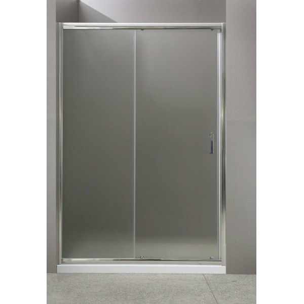 Душевая дверь BelBagno Uno-195 155x195 стекло рифленое, профиль хром (UNO-195-BF-1-155-P-Cr)