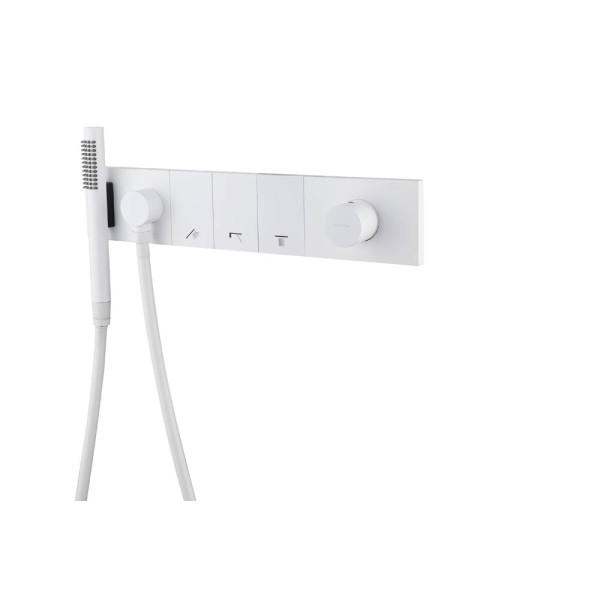 Смеситель для душа Boheme Zodiac с ручным душем Matt White (132-SYS-MW)