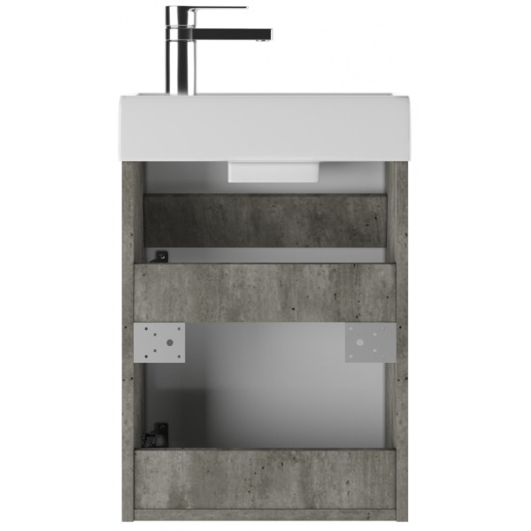 Тумба под умывальник Енисей 40 Мечта без ящика подвесная Бетон Айсберг Домино (DM2333T)