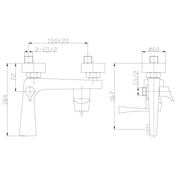Смеситель для ванны и душа Rossinka RS34-31 с душевым комплектом (RS34-31)