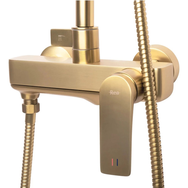 Душевая система с изливом Rea Avalon Gold mat (REA-P2400)