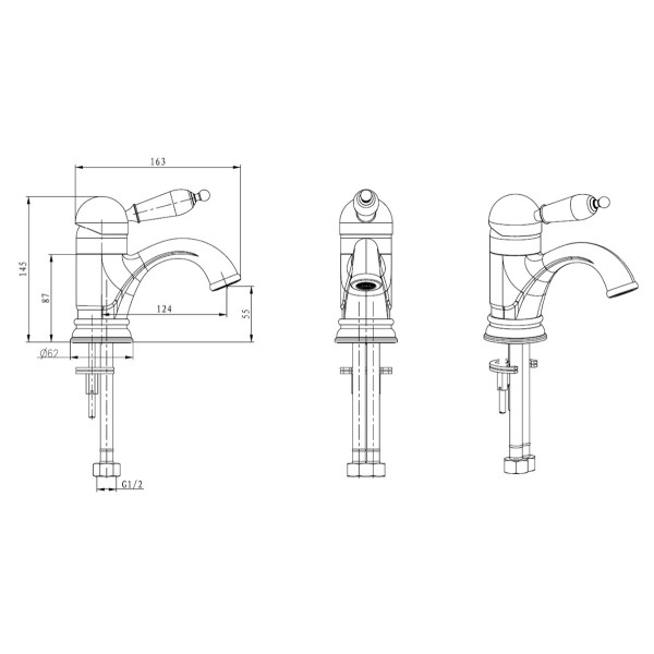 Смеситель для раковины Boheme Tradizionale Cromo хром (261-BLС)