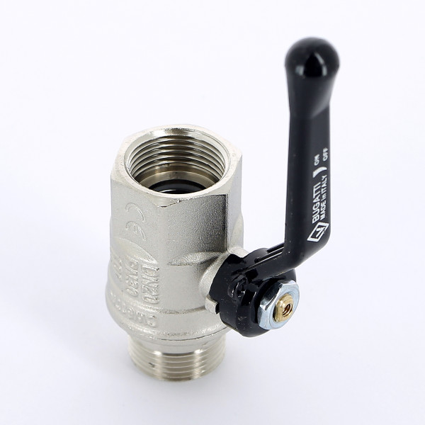 Кран Bugatti 3/4" ВН шаровый New Jersey 915 (черная ручка) (09150004)