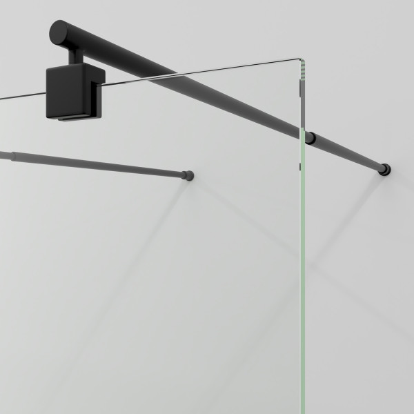 Душевое ограждение WasserKRAFT Vechte 116x200 стекло прозрачное, профиль черный (60W40MB) Душевое ограждение WasserKRAFT Vechte 116x200 стекло прозрачное, профиль черный (60W40MB)