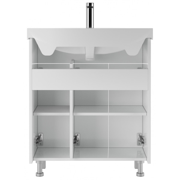 Тумба напольная Элеганс 75 Мега без ящика Айсберг Домино (DM4601T) Тумба напольная Элеганс 75 Мега без ящика Айсберг Домино (DM4601T)