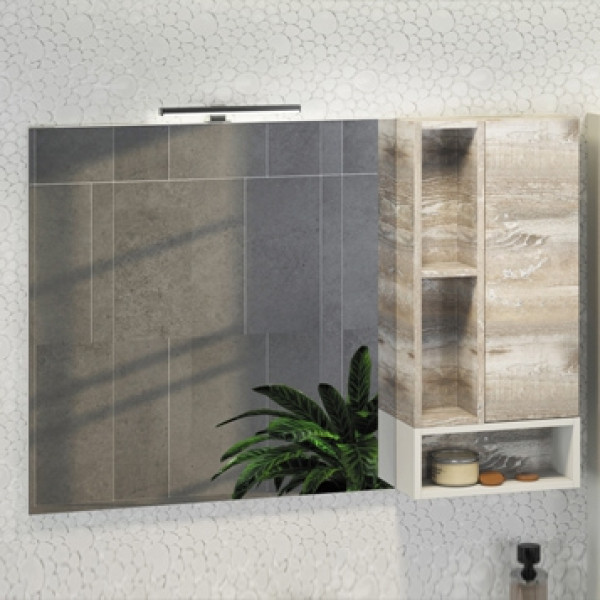 Шкаф зеркальный Comforty Сочи 1180x800x140 белый глянцевый (00-00001354) Шкаф зеркальный Comforty Сочи 1180x800x140 белый глянцевый (00-00001354)