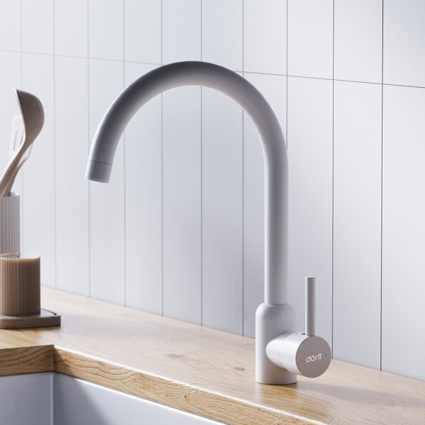 Смеситель для кухни Dorff Logic белый (D3007033) Смеситель для кухни Dorff Logic белый (D3007033)