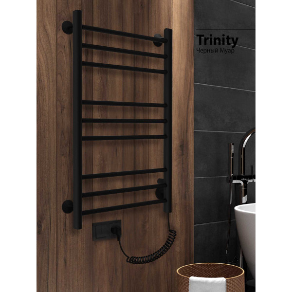 Полотенцесушитель электрический INDIGO Line Trinity 532*1000 черный муар (LСLTE100-50BRRt) Полотенцесушитель электрический INDIGO Line Trinity 532*1000 черный муар (LСLTE100-50BRRt)