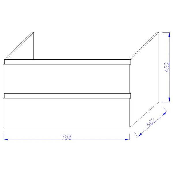 Тумба подвесная Jacob Delafon Madeleine 80 белый глянец (EB2053-J5)