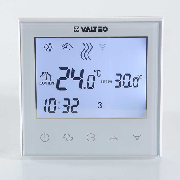 Хронотермостат электронный комнатный двухконтурный с Wi-Fi Valtec (220 В) (VT.AC713.0.0) Хронотермостат электронный комнатный двухконтурный с Wi-Fi Valtec (220 В) (VT.AC713.0.0)