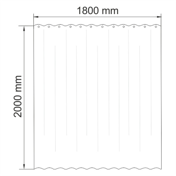 Шторка для ванн текстильная WasserKRAFT Isen 180x200 с рисунком (SC-40101)