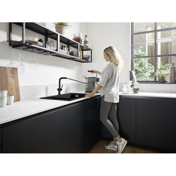 Смеситель для кухни Hansgrohe M54 Talis 270 с выдвижным изливом черный (72808670) Смеситель для кухни Hansgrohe M54 Talis 270 с выдвижным изливом черный (72808670)