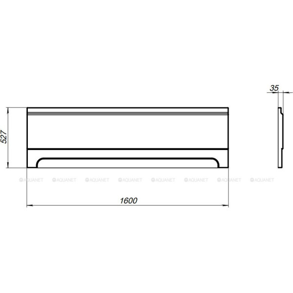 Экран фронтальный для ванн Aquanet Extra 160 белый (254891)
