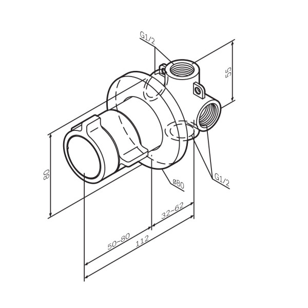 Смеситель для душа AM.PM X-Joy встроенный с ТМС хром (F85A65600) Смеситель для душа AM.PM X-Joy встроенный с ТМС хром (F85A65600)
