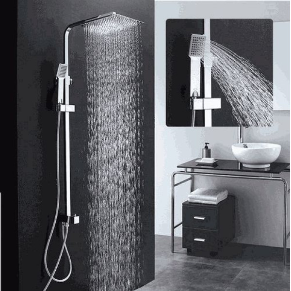 Душевой гарнитур Ledeme с керам.переключателем с тропическим душем (L2416)