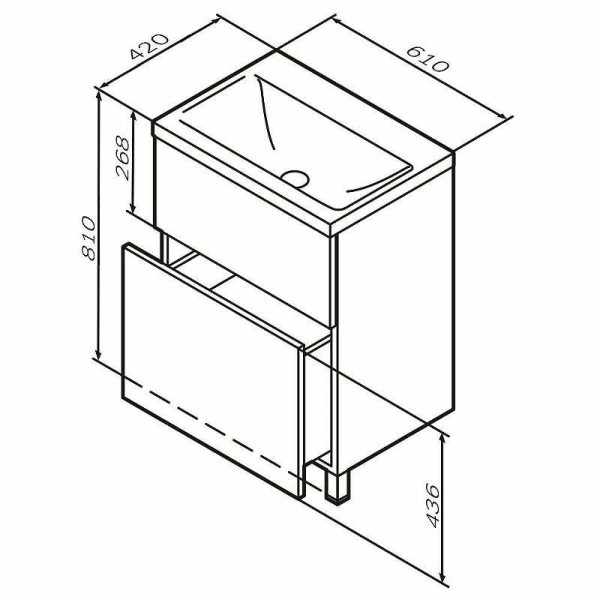 Тумба напольная AM.PM GEM 60 (M90FSX06022GM32)