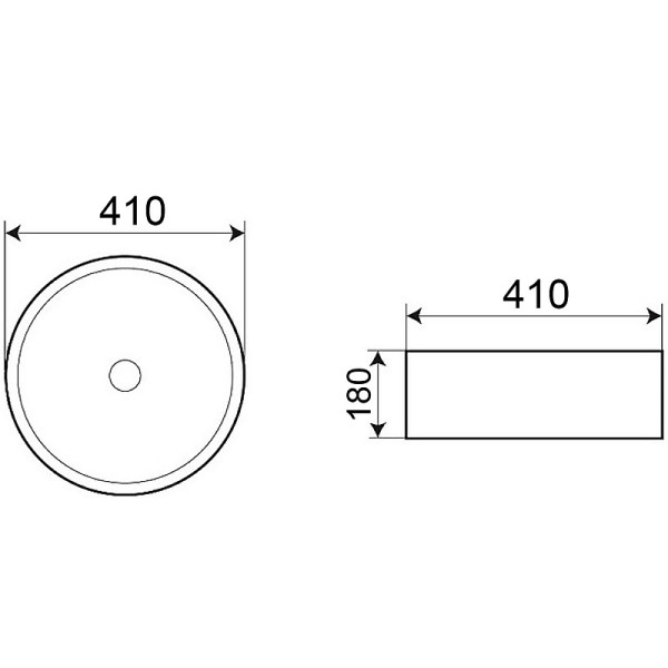 Раковина накладная Azario 41x41x18 белая матовая (AZ-3272-MW)
