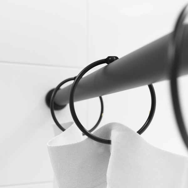 Кольцо для текстильных шторок для ванны Iddis Elegante 57 черный матовый (RM01BLOi15)