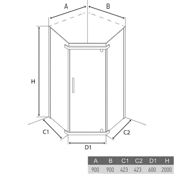 Душевой уголок Alex Baitler 90х90 стекло тонированное (AB 245-90) Душевой уголок Alex Baitler 90х90 стекло тонированное (AB 245-90)