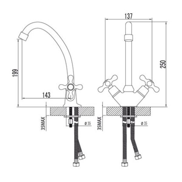 Смеситель для кухни Lemark Standard (LM2104C)