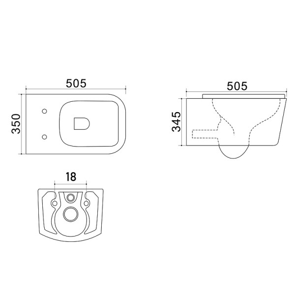 Унитаз подвесной безободковый Nova с сиденьем микролифт 505x350x345 (AZ-2216) Унитаз подвесной безободковый Nova с сиденьем микролифт 505x350x345 (AZ-2216)