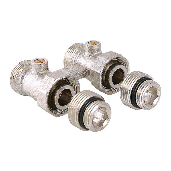 Фитинг двойной со встроенным шаровым краном 1/2"*3/4"(18) евроконус Valtec VT.345.K.N (c комплектом адаптеров) (VT.345K.N.E04) Фитинг двойной со встроенным шаровым краном 1/2"*3/4"(18) евроконус Valtec VT.345.K.N (c комплектом адаптеров) (VT.345K.N.E04)