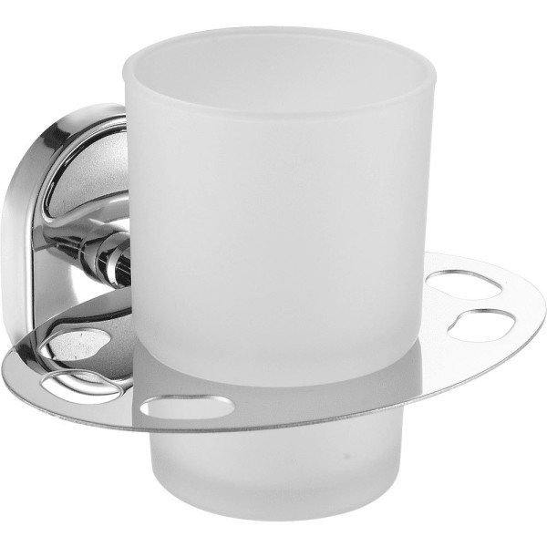 Стакан Fashun стекло с держателем. для зубн/щеток (A1906-1)