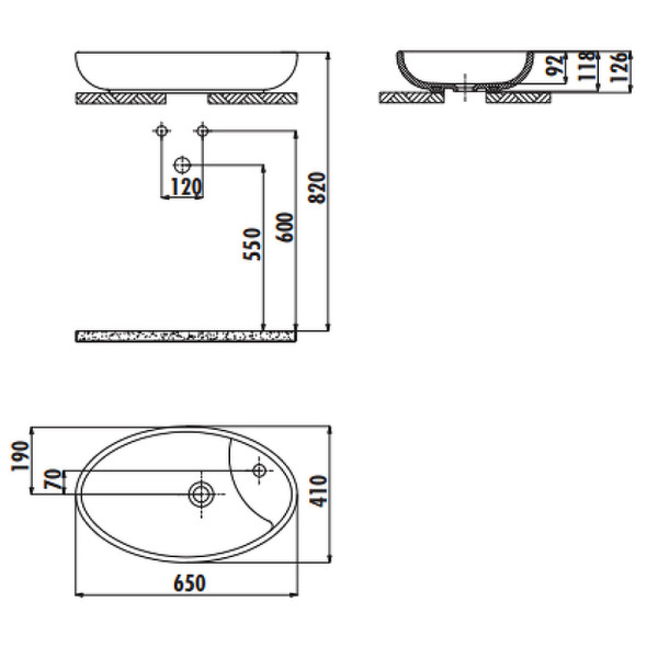 Раковина мебельная Creavit Minimal 65x40 белая (MN065-00CB00E-0000) Раковина мебельная Creavit Minimal 65x40 белая (MN065-00CB00E-0000)