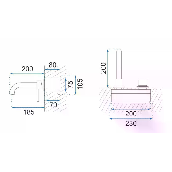 Смеситель для раковины Rea Lungo long оружейная сталь (REA-B6390) Смеситель для раковины Rea Lungo long оружейная сталь (REA-B6390)