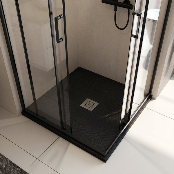 Душевой поддон BelBagno Uno 90x90x3,5 черный матовый (TRAY-MR-UNO-A-90-3,5-NERO-CR)