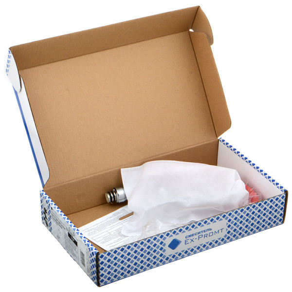 Смеситель для кухни Ex-promt Cross с гибким изливом, хром (Ex102.2-01 red)