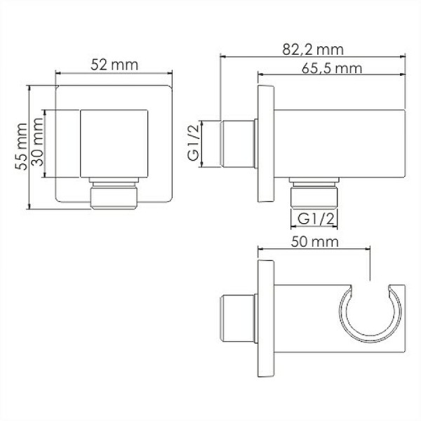 Душевая система WasserKRAFT черная (A84202)