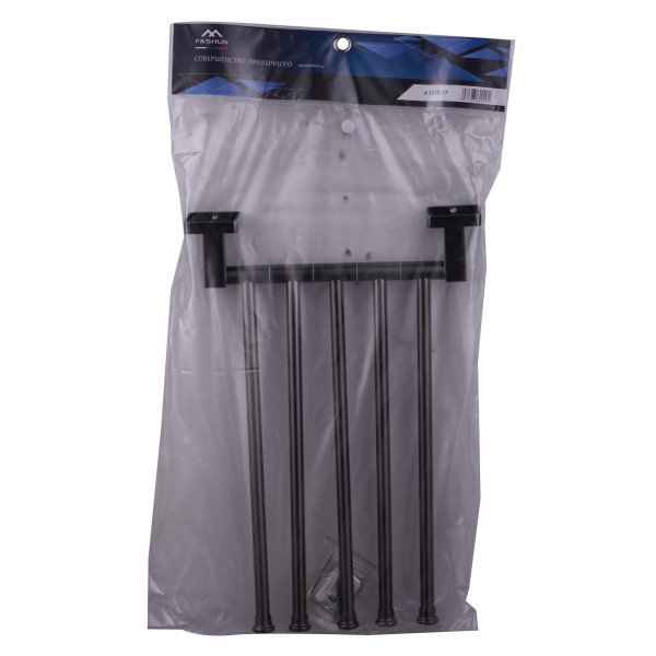 Полотенцедержатель Fashun 5-и реечн.поворот. 334х249х60 мм цинк. сплав+нерж.сталь графит (A2615-17)